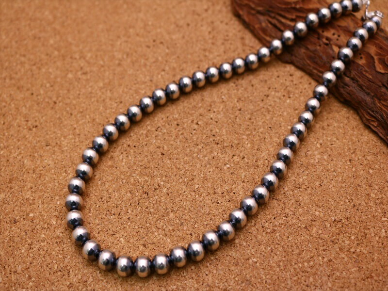 インディアンジュエリー ナバホ族 ナバホパール ラウンド ビーズ 大粒 シルバー ネックレス ネイティブ アメリカン ユニセックス レディース メンズ ギフト ...