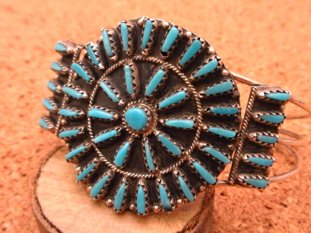 インディアンジュエリー・ナバホ族作 ターコイズ クラスター バングル ネイティブ アメリカン シルバー アクセサリー ジュエリー レディース メンズ ギフト プレゼント シルバー 925 ユニセックス