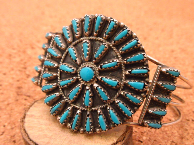 インディアンジュエリー・ナバホ族作 ターコイズ クラスター バングル ネイティブ アメリカン シルバー アクセサリー ジュエリー レディース メンズ ギフト プレゼント シルバー 925 ユニセックス