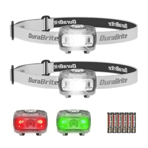 DuraBrite ヘッドライト 電池式 LEDヘッドランプ 2個セット DuraBrite ヘッドライト 電池式 LEDヘッドランプ 2個セット