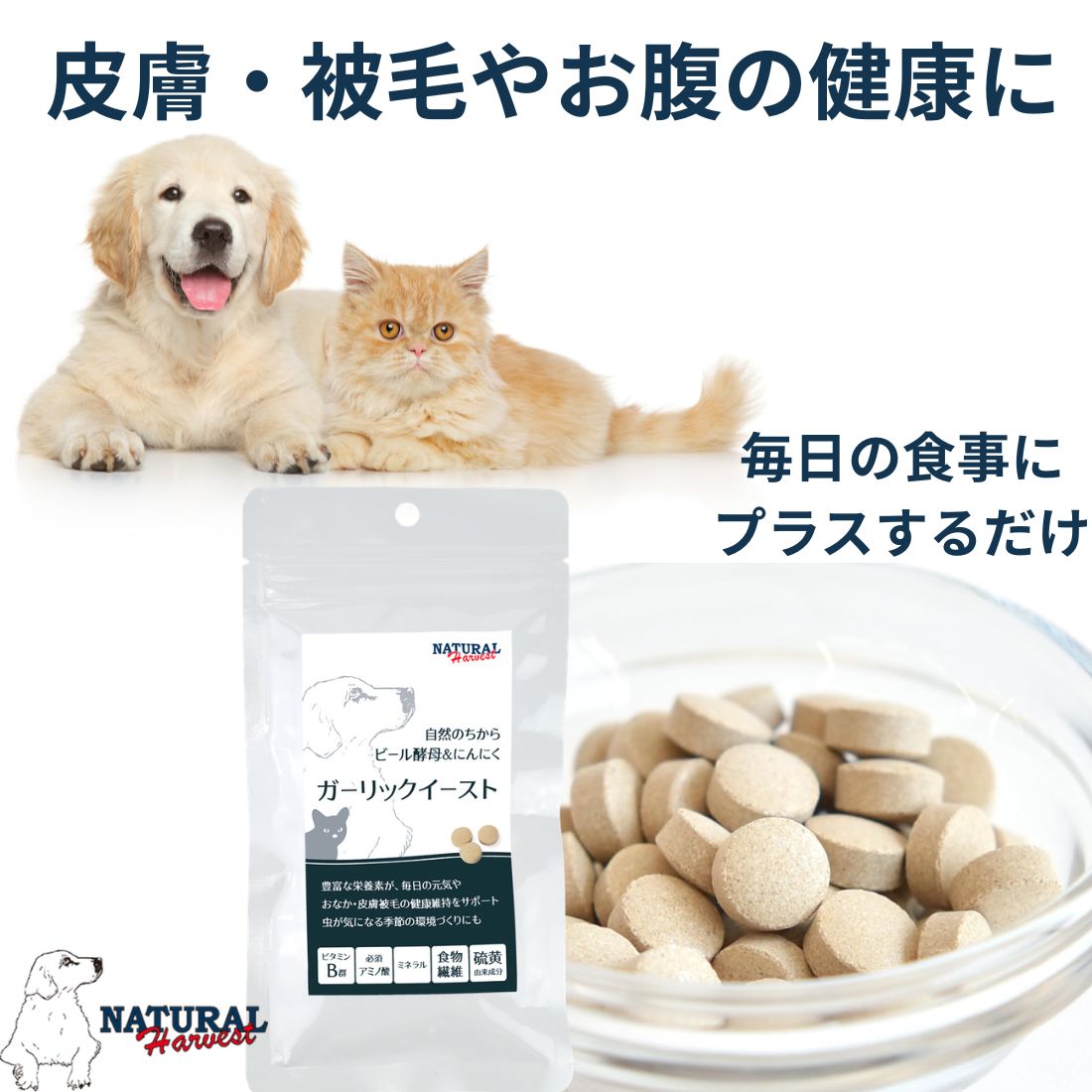 ナチュラルハーベスト ガーリックイースト 180粒入り