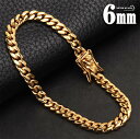 316L 細め レディース メンズ チェーンブレスレット 18k gp 18金 ブレスレット 喜平チェーン B系 ヒップホップ HIPHOP マイアミキューバン...