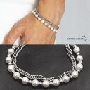 ブレスレット メンズ パールブレスレット 喜平 きへい pearl bracelet ストリート ハード系 silver 銀色 金属 ステンレス アレルギーフリー 父の日