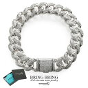 \スーパーSALE 10%OFF 11,000円→9,900円 /幅15mm 喜平チェーンブレスレット ブリンブリン CZ AAA パヴェ 18k wg GP ...