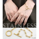 レディースブレスレット 小豆チェーン 長小豆 ステンレス IPメッキ 18k 金メッキ マンテル ゴールド gold あずき オリジナル ハンドメイド 金属アレルギー対応