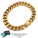 \スーパーSALE 10%OFF 4,950円→4,455円 /幅10mm ステンレス 喜平チェーンブレスレット 4面カット 18k GP IP メッキ gol...