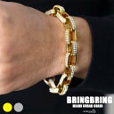 キラキラ ブレスレット チェーンブレスレット メンズ ゴールド シルバー gold silver HIPHOPアクセサリー キラキラ