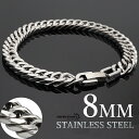 4面カット ダブル喜平ブレスレット マイアミキューバン チェーンブレスレット シルバー silver 銀色 ステンレス 父の日