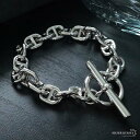 アンカーチェーンブレスレット マンテルブレスレット 太幅 ごつめ 大ぶり シルバー 錨 鎖 男女兼用