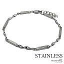 ステンレス ツイストチェーンブレスレット シンプルブレスレット メタルチェーンブレスレット シルバー スティック メビウス クロス ひねり メンズ 男性 金アレ...