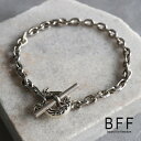 BFF ブランド 馬蹄 マンテルブレスレット シルバー925 唐草 ホースシュー チェーンブレスレット メンズ アラベスク 金属アレルギー対応 専用BOX付属 ...