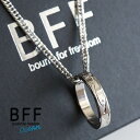 BFF ブランド リングネックレス ハワイアン シルバー 銀色 ダブル 喜平 チェーンネックレス 細身 メンズ レディース ペア ドルフィン 金属アレルギー対応 専用BOX付属