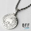 【5/7 10時まで！期間限定10%OFF 4,800円→4,320円】 BFF ブランド コインネックレス シルバー 銀色 silver プルメリア マイレ ハワイアンジュエリー ロープチェーン 彫金 手彫り 専用BOX付属