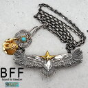 BFF ブランド イーグルネックレス 66mm シルバー925 ネックレス ネイティブ ペンダント インディアンジュエリー 金属アレルギー対応 専用BOX付属 ...
