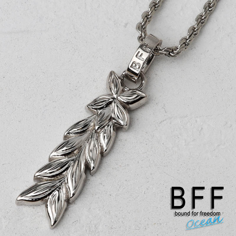 BFF ブランド マイレネックレス シルバー925 小ぶり ネックレス シルバー 銀色 silver ロープチェーン ハワイアンジュエリー 刻印 手彫り 金属ア...