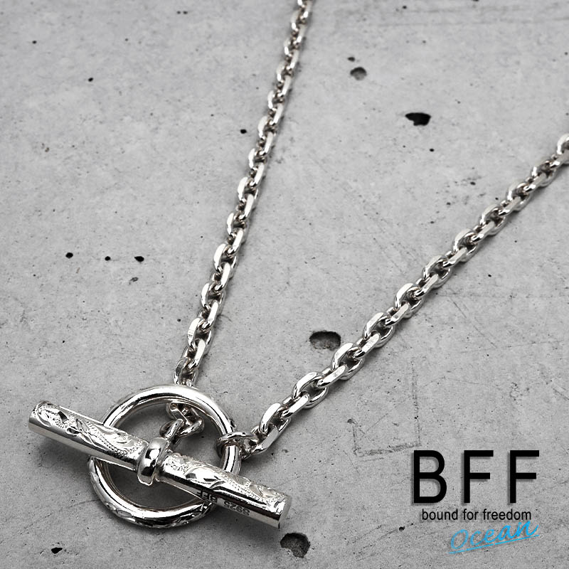 BFF ブランド ハワイアン マンテル ネックレス 幅5mm メンズ レディース シルバー925 チェーンネックレス 重厚感 太め 金属アレルギー対応 専用BO...