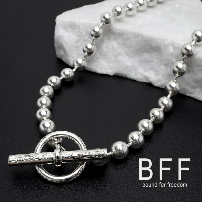 BFF ブランド シルバー925 ボールチェーンネックレス マンテルネックレス 重厚 ボールネックレス ハワイアンネックレス 手彫り 金属アレルギー対応 専用B...