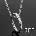 BFF ブランド ハワイアンリングネックレス シルバー925 シルバーネックレス ロープチェーン ペンダント ハワイアンジュエリー S925 金属アレルギー対応...