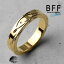 BFF ブランド ドルフィン 幅4mm 平打リング ゴールド 18K GP gold 金色 スクロール フラットバンド ペア ハワイ ハワイアンジュエリー 手彫り 彫金 専用BOX付属 父の日