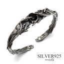 シルバー925 オニキスバングル メンズ 腕輪 一粒 シルバーバングル 銀 silver フェザーバングル アンティーク 燻し 金属アレルギー対応