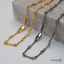 \スーパーSALE 10%OFF 3,850円→3,465円 /ツイストチェーンネックレス 細身 2色 ゴールド 18KGP シルバー 燻し加工 40cm/45...