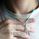 \スーパーSALE 10%OFF 15,400円→13,860円 /フェザーネックレス ターコイズネックレス ビーズネックレス 羽根 トルコ石 ペンダント 繊細...