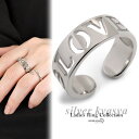 \スーパーSALE 10%OFF 3,300円→2,970円 /リング レディース シルバー925 フリーサイズ オープンリング メッセージリング LOVE 英...