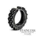 ステンレス イヤーカフ ブラック 燻し 鱗 うろこ 耳飾り ノンホール イヤークリップ STAINLESS EARCUFF 穴不要 片耳一点 父の日
