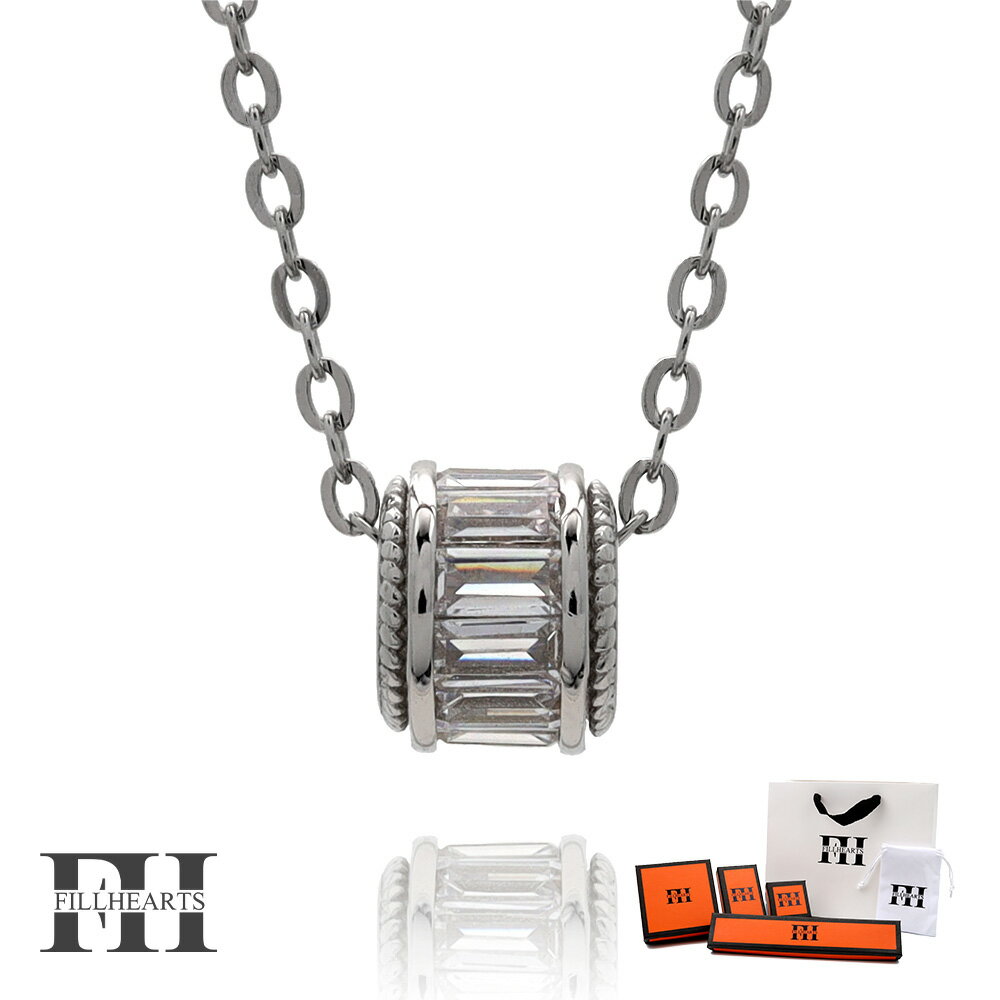 FILL HEARTS ネックレス レディース 女性 大人 シルバー アクセサリー Barrel バレル 樽 たる ジルコニア 金属アレルギー対応 シルバー92...