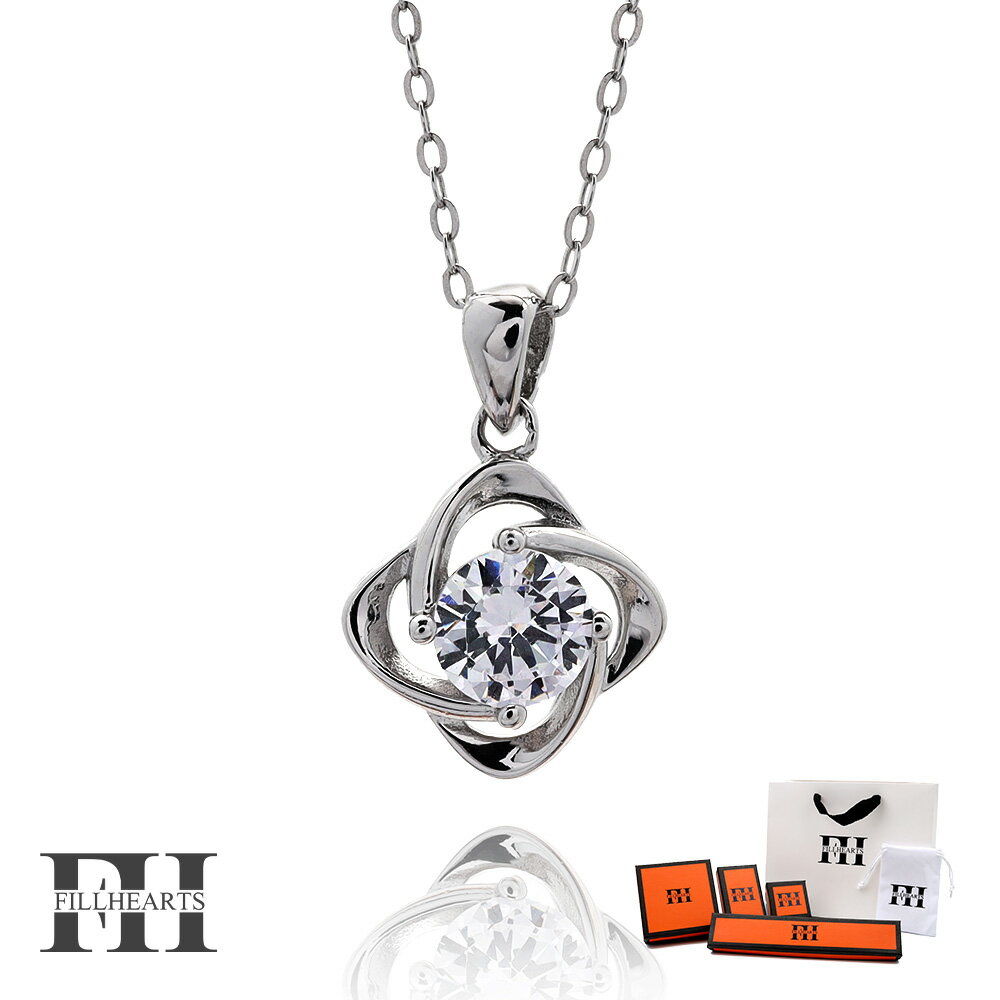 FILL HEARTS ネックレス レディース 女性 大人 シルバー アクセサリー Spiral Flower スパイラルフラワー 花 螺旋 ジルコニア 金属ア...