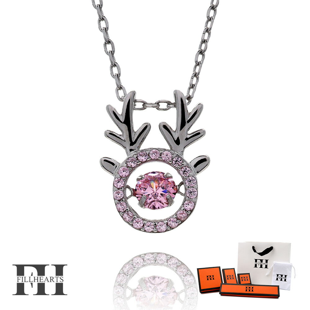 FILL HEARTS ネックレス レディース 女性 大人 シルバー ピンク アクセサリー Dancing Reindeer 鹿 ダンシングレインディア トナカ...