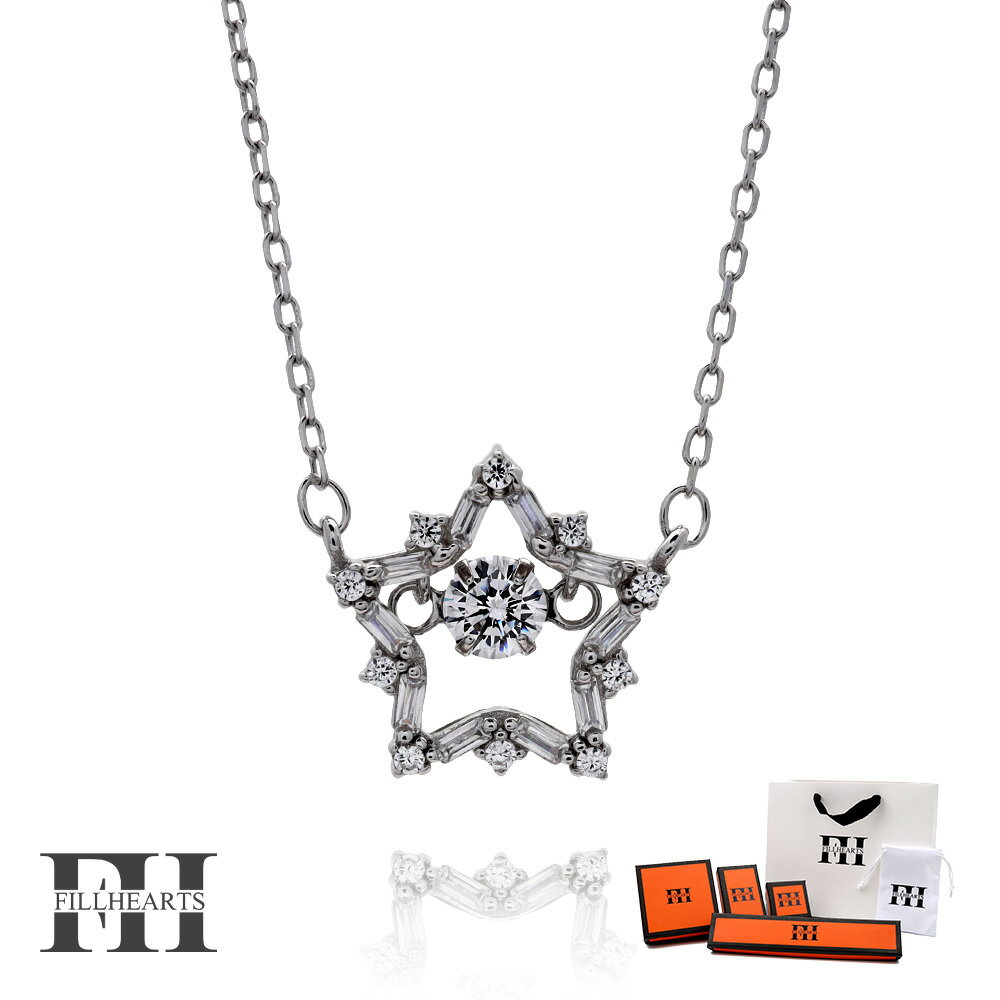 FILL HEARTS ネックレス レディース 女性 大人 シルバー アクセサリー Dancing Star 星 ダンシングスター スター ジルコニア 金属アレ...