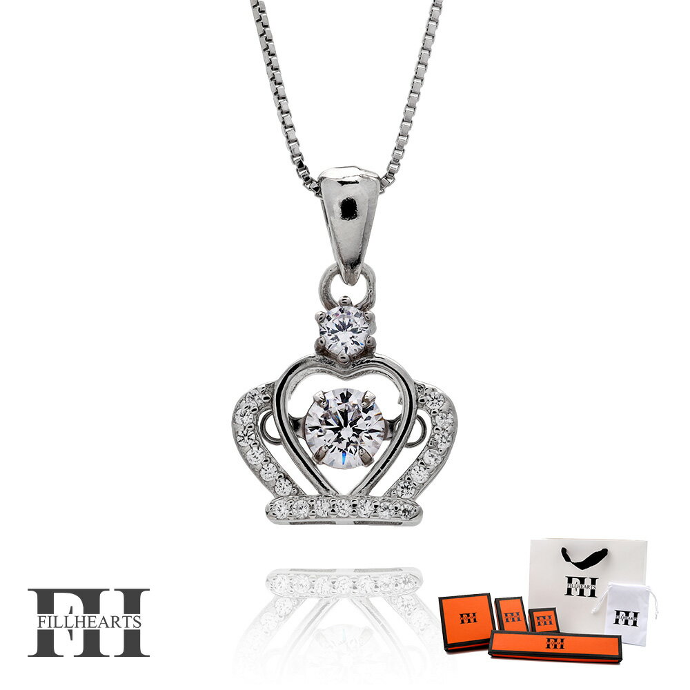 FILL HEARTS ネックレス レディース 女性 大人 シルバー アクセサリー Dancing Crown クラウン 王冠 ダンシングクラウン 冠 ジルコニ...