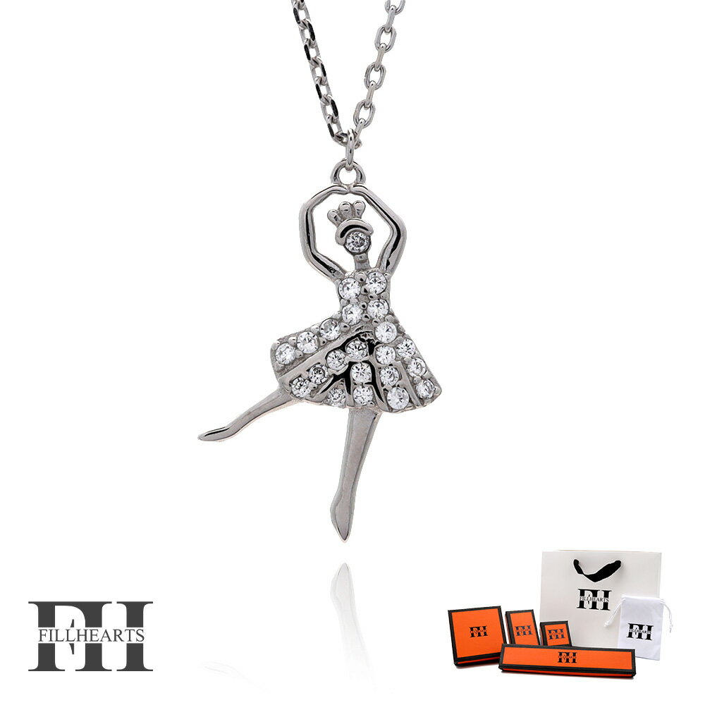 FILL HEARTS ネックレス レディース 女性 大人 シルバー アクセサリー Prima プリマ バレリーナ 人形 ジルコニア 金属アレルギー対応 シルバ...