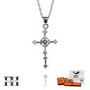 FILL HEARTS ネックレス レディース 女性 大人 シルバー アクセサリー Gothic Cross クロス 十字架 ゴシッククロス ゴシック アンティーク ジルコニア 金属アレルギー対応 シルバー925 S925 40cm 小さめ シルバーネックレス