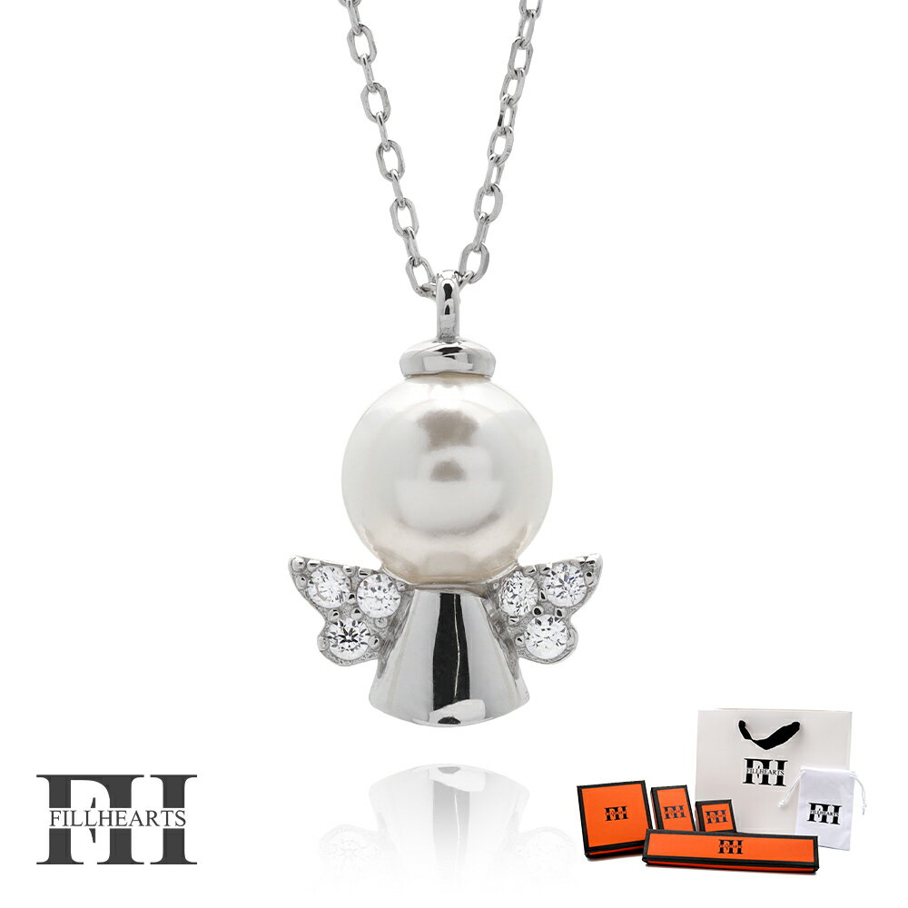 FILL HEARTS ネックレス レディース 女性 大人 シルバー アクセサリー Angel & Pearl 天使 パール エンジェル 妖精 ジルコニア 金属...