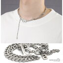 ネックレス メンズ イニシャル アルファベット 頭文字 initial 喜平チェーン ストリート silver 銀色 金属 ステンレス アレルギーフリー 父の日