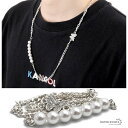 ネックレス メンズ パールネックレス 蝶 バタフライ キュービックジルコニア CZ 喜平チェーン きへい pearl necklace ストリート silver 銀色 金属