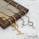 レディースネックレス アンカーチェーン パール ステンレス IPメッキ 18k 金メッキ マンテル シルバー ゴールド silver gold ハンドメイド オリジナル 金属アレルギー対応(4)