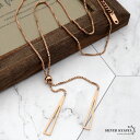 レディースネックレス ベネチアンチェーン Y字ネックレス ステンレス トライアングル シンプル メッキ ローズゴールド rosegold ベネチアン 三角 金属アレルギー対応