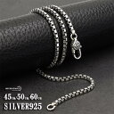 シルバー925 チェーンネックレス ベネチアンチェーン 925 ロールチェーン シンプル メンズ ネックレス 45cm 50cm 60cm 六字真言 金剛杵 父の日