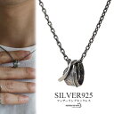 シルバー925 フェザーリングネックレス 小ぶり シンプルネックレス メンズ アンティーク風 ネイティブ インディアンジュエリー つけっぱなしOK 父の日