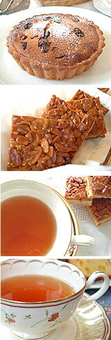 ★【ティータイム・スィーツ・セット】クランベリー＆くるみタルト、フロランタン、紅茶2種