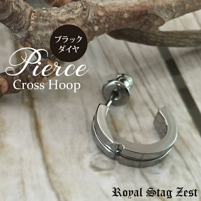 メンズピアス ブランド シルバー925 ブラックダイヤ スタッドピアス アクセサリー メンズ Royal Stag Zest ロイヤルスタッグゼスト 片耳用