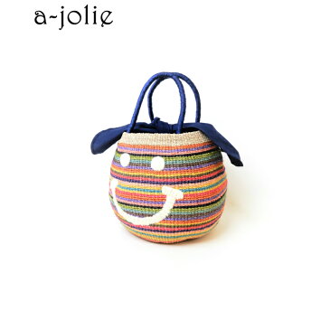 a-jolie(アジョリー) レインボー スマイルカゴバッグ