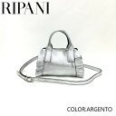 リパーニ 革バッグ レディース RIPANI(リパーニ) 牛革メタリック フリルマイクロミニバッグ