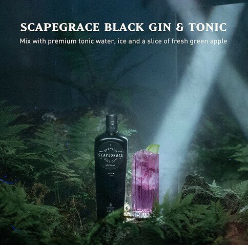SCAPEGRACE Black Premium Dry Gin スケープグレース ブラック プレミアム・ドライ・ジン 700ml 　1本　ニュージーランド産　41.6度