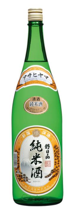 嶋崎屋岡村の朝日酒造 朝日山 純米酒 瓶 1800ml 1本｜アングル2