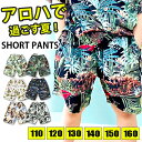 【 在庫限り★ 】【送料無料】SHISKY アロハ パンツ キッズ ハーフパンツ キッズ アロハ柄 ショートパンツ 男の子 アロハ生地 海 半ズボン 短パン こども 女の子 110cm 120cm 130cm 140cm 150cm 160cm 子供服 夏 リゾート 旅行 海 ボトムス 保育園 幼稚園 小学生 おしゃれ
