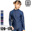 【 10%OFF★ 】【送料無料】NIKE ナイキ 長袖ラッシュガード スクール水着 キッズ 長そで ジップアップ ラッシュガード 長袖 ナイキ 水着 女の子 ...